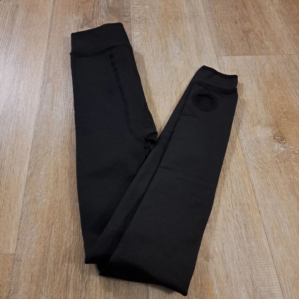 Black Fleece Lined Women's Tights New